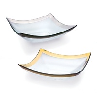 Ancient Italian relics are translated into an abstracted modern design in this handcrafted dinnerware and serving collection from designer Ann Morhauser. This handpainted, 24 karat gold collection tastefully accentuates everything from sleek, modern designs to delicate porcelain, or can be used on its own as a dramatic statement. Ancient Italian relics are translated into an abstracted modern design in this handcrafted dinnerware and serving collection from designer Ann Morhauser. This handpainted, 24 karat gold collection tastefully accentuates everything from sleek, modern designs to delicate porcelain, or can be used on its own as a dramatic statement.