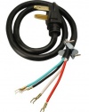 Coleman Cable 09154 4-Feet 30-Amp 4-Wire Dryer Power Cord