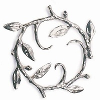 Metalware designer Michael Aram has applied his training as a sculptor to the naturalistic design of this gleaming silverplated accessory. Metalware designer Michael Aram has applied his training as a sculptor to the naturalistic design of this gleaming silverplated accessory.