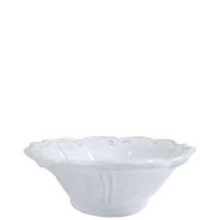 Vietri Incanto White Baroque Cereal Bowl 7.25 in D (Set of 2) Vietri Incanto White Baroque Cereal Bowl 7.25 in D (Set of 2)