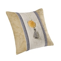 Inspired by an embroidered silk textile from Natori's archives, this decorative tasseled pillow is accented with dragon-detailed jacquard, obi quilting and patterned trim. Inspired by an embroidered silk textile from Natori's archives, this decorative tasseled pillow is accented with dragon-detailed jacquard, obi quilting and patterned trim.