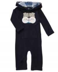 Warm and cozy with a healthy dose of adorable, this Carter's microfleece coverall will only add to your little one's cuteness factor. Warm and cozy with a healthy dose of adorable, this Carter's microfleece coverall will only add to your little one's cuteness factor.