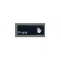 Winco Black Private Information Sign with Symbol 3 x 9 inch Winco Black Private Information Sign with Symbol 3 x 9 inch