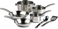 T-fal C878SA64 Elegance Stainless Steel Dishwasher Safe 10-Piece Cookware Set, Silver T-fal C878SA64 Elegance Stainless Steel Dishwasher Safe 10-Piece Cookware Set, Silver