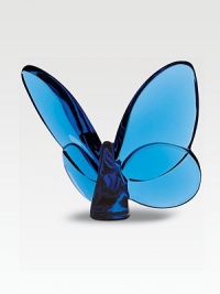 A lovely butterfly design handcrafted in tinted crystal. A stunning accent in any room. From the Lucky Butterfly Collection 3½W X 2½H Wipe clean Handmade in France A lovely butterfly design handcrafted in tinted crystal. A stunning accent in any room. From the Lucky Butterfly Collection 3½W X 2½H Wipe clean Handmade in France