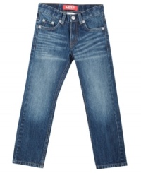 A classic pair of jeans makes any outfit look good and that's exactly what these Levi's jeans will do no matter what he decides to throw on that morning. A classic pair of jeans makes any outfit look good and that's exactly what these Levi's jeans will do no matter what he decides to throw on that morning.