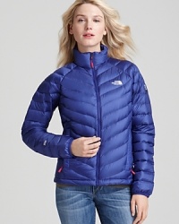 This ultra-warm lightweight jacket by The North Face® is a must-have for cold weather activities and can be stowed in the hand pocket for portable winter protection. This ultra-warm lightweight jacket by The North Face® is a must-have for cold weather activities and can be stowed in the hand pocket for portable winter protection.
