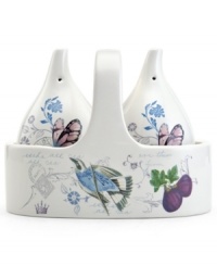 Ripe for the table, the figural Antique Countryside Fig salt and pepper shakers exudes charm with colorful nature scenes in traditional white stoneware. Complements Italian Countryside and Antique White dinnerware, also by Mikasa. Ripe for the table, the figural Antique Countryside Fig salt and pepper shakers exudes charm with colorful nature scenes in traditional white stoneware. Complements Italian Countryside and Antique White dinnerware, also by Mikasa.