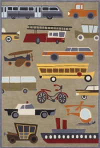 Momeni Traffic Rug, Concrete, 5' x 5' Round Momeni Traffic Rug, Concrete, 5' x 5' Round