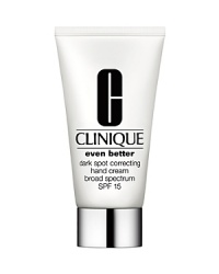 The damage eraser for hands. Helps reverse the appearance of dark spots, age spots and discolorations to create a more even skin tone. Gentle UVA/UVB sunscreen and calming botanicals help prevent future darkening. Moisturizes all day.• Apply mornings and as needed. The damage eraser for hands. Helps reverse the appearance of dark spots, age spots and discolorations to create a more even skin tone. Gentle UVA/UVB sunscreen and calming botanicals help prevent future darkening. Moisturizes all day.• Apply mornings and as needed.