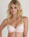 You can't go wrong with Betsey Johnson. A stretch mesh, lightly lined balconette bra with contrast scalloped edge trim is a must-have. Style #723620
