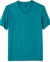 Time to reflect. This glossy logo t-shirt from Calvin Klein lightens up your casual style. (Clearance)