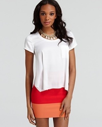 BCBGMAXAZRIA puts a new twist on a basic for a modern look you can rock with emboldened pieces for a standout style. BCBGMAXAZRIA puts a new twist on a basic for a modern look you can rock with emboldened pieces for a standout style.
