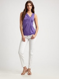 A soft, stretch modal top featuring an intriguing front and body-conscious fit.Twist-frontSleevelessPull-on styleAbout 25 from shoulder to hem96% modal/4% elastaneHand washImported Model shown is 5'10 (177cm) wearing US size Small. A soft, stretch modal top featuring an intriguing front and body-conscious fit.Twist-frontSleevelessPull-on styleAbout 25 from shoulder to hem96% modal/4% elastaneHand washImported Model shown is 5'10 (177cm) wearing US size Small.