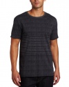 Calvin Klein Jeans Men's Stripe Short Sleeve Crew Tee, Thunder Grey, XX-Large