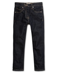 Modern cut, slim-fit jeans are stylish and chic. Modern cut, slim-fit jeans are stylish and chic.