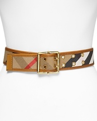 Lend every look a distinctive touch with this checked belt from Burberry, accented by an understated buckle. Lend every look a distinctive touch with this checked belt from Burberry, accented by an understated buckle.