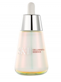 Cellumination Essence conditions and refines for a skin surface with more even texture and transparency that boosts light transmission within the surface. More light transmission creates a healthy looking natural glow and makes the look of discolorations such as age spots have a less obvious contrast to natural skin color. 