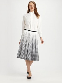 Classic gingham checks get an update from a distinctly on-trend ombre effect.Solid, raw-edged waistbandSoftly pleatedSide zip closureAbout 26½ from natural waistCottonDry cleanMade in USA of imported fabricModel shown is 5'10 (177cm) wearing US size 4. Classic gingham checks get an update from a distinctly on-trend ombre effect.Solid, raw-edged waistbandSoftly pleatedSide zip closureAbout 26½ from natural waistCottonDry cleanMade in USA of imported fabricModel shown is 5'10 (177cm) wearing US size 4.