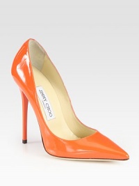 Lady-like point toe silhouette in rich patent leather, elevated by a sky-high lacquered heel. Lacquered heel, 5 (125mm)Patent leather upperPoint toeLeather lining and solePadded insoleMade in Italy Lady-like point toe silhouette in rich patent leather, elevated by a sky-high lacquered heel. Lacquered heel, 5 (125mm)Patent leather upperPoint toeLeather lining and solePadded insoleMade in Italy