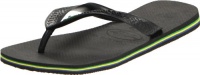 Havaianas Men's Brasil Flip Flop,Black,43 BR/10-11 M US Havaianas Men's Brasil Flip Flop,Black,43 BR/10-11 M US