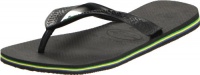 Havaianas Men's Brasil Flip Flop,Black,43 BR/10-11 M US