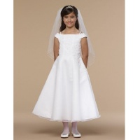 Us Angels Girls Organza Lace First Communion Dress 6 Us Angels Girls Organza Lace First Communion Dress 6
