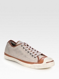 Stretchy light-wash cotton upper joined by rich leather trim and a classic lace-up front. Leather liningPadded insoleRubber soleImported Stretchy light-wash cotton upper joined by rich leather trim and a classic lace-up front. Leather liningPadded insoleRubber soleImported