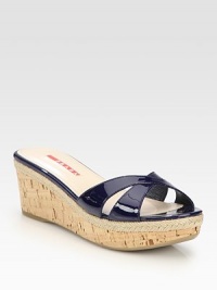 EXCLUSIVELY AT SAKS. Patent leather criss-cross design with cork and espadrille wedge. Cork wedge, 2¼ (60mm)Cork platform, 1 (25mm)Compares to a 1¼ heel (30mm)Patent leather upperLeather liningRubber solePadded insoleImportedOUR FIT MODEL RECOMMENDS ordering true size. EXCLUSIVELY AT SAKS. Patent leather criss-cross design with cork and espadrille wedge. Cork wedge, 2¼ (60mm)Cork platform, 1 (25mm)Compares to a 1¼ heel (30mm)Patent leather upperLeather liningRubber solePadded insoleImportedOUR FIT MODEL RECOMMENDS ordering true size.