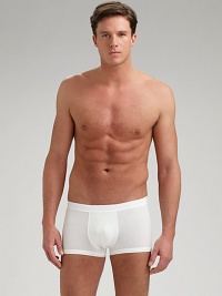 Designed like short boxers, with the fit of a brief in fine quality cotton/Lycra spandex. Logo front Machine wash Imported