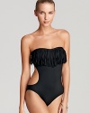 Make a swinging style statement in this L*Space swimsuit; decorated with fringe, it's truly commanding.