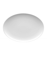 With subtle concentric rings and a sleek shape in durable porcelain, Rosenthal's Loft oval platter brings chic versatility to modern tables. With subtle concentric rings and a sleek shape in durable porcelain, Rosenthal's Loft oval platter brings chic versatility to modern tables.