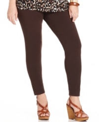 Enjoy the fashionable comfort of Style&co.'s plus size leggings-- team them with season's latest tops! Enjoy the fashionable comfort of Style&co.'s plus size leggings-- team them with season's latest tops!
