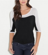 G by GUESS Deana Color-Blocked Top, JET BLACK/TRUE WHITE (XS) G by GUESS Deana Color-Blocked Top, JET BLACK/TRUE WHITE (XS)