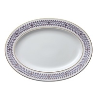 Inspired by the opulent parties of Louis XIV's Royal Court, Versace's Le Grand Divertissement collection is as ornate and luxurious as you'd expect from the Italian design house. The iconic Arabesque leaf design is rendered in lavender and gold against a classic white background with no attention to detail spared. Inspired by the opulent parties of Louis XIV's Royal Court, Versace's Le Grand Divertissement collection is as ornate and luxurious as you'd expect from the Italian design house. The iconic Arabesque leaf design is rendered in lavender and gold against a classic white background with no attention to detail spared.