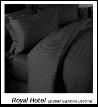 Royal Hotel's Striped Black 800-Thread-Count 4pc Full Bed Sheet Set 100-Percent Egyptian Cotton, Sateen Striped, Deep Pocket Royal Hotel's Striped Black 800-Thread-Count 4pc Full Bed Sheet Set 100-Percent Egyptian Cotton, Sateen Striped, Deep Pocket