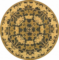 Safavieh AN541A Anatolia Collection 4-Feet Handmade Hand-Spun Wool Round Area Rug, Navy and Sage Safavieh AN541A Anatolia Collection 4-Feet Handmade Hand-Spun Wool Round Area Rug, Navy and Sage