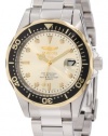 Women's Pro Diver Stainless Steel Case and Bracelet Champagne Dial Magnified Date