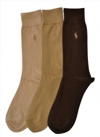 Polo Ralph Lauren Set of Three Men's Dress Socks- Multi - (Beige, Tan, Brown) (Size 10-13) Polo Ralph Lauren Set of Three Men's Dress Socks- Multi - (Beige, Tan, Brown) (Size 10-13)