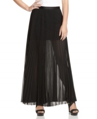 Add trend-right fun to your skirt collection with this sheer, pleated maxi skirt from Baby Phat! Add trend-right fun to your skirt collection with this sheer, pleated maxi skirt from Baby Phat!