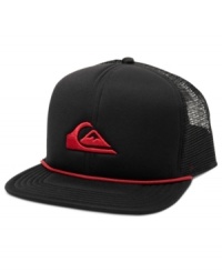 Give your headgear an edge with this hip trucker hat from Quiksilver. Give your headgear an edge with this hip trucker hat from Quiksilver.