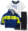 Nautica Sportswear Kids Baby-boys Infant Zipup Jacket Set, Dark Blue, 18-24 Months