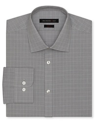 Fine cotton with a subtle check pattern gives your refined shirting wardrobe a little something extra for the work week. Fine cotton with a subtle check pattern gives your refined shirting wardrobe a little something extra for the work week.