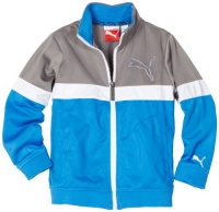 PUMA Boys Back Logo Athletic Jacket, Blue, M (12/14) PUMA Boys Back Logo Athletic Jacket, Blue, M (12/14)