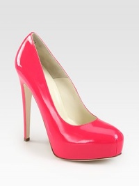 Add a pop of color to any ensemble with this eye-catching platform silhouette in rich patent leather. Self-covered heel, 5½ (140mm)Hidden platform, 1¼ (30mm)Compares to a 4¼ heel (110mm)Patent leather upperLeather lining and solePadded insoleMade in Italy Add a pop of color to any ensemble with this eye-catching platform silhouette in rich patent leather. Self-covered heel, 5½ (140mm)Hidden platform, 1¼ (30mm)Compares to a 4¼ heel (110mm)Patent leather upperLeather lining and solePadded insoleMade in Italy