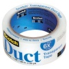 3M Scotch 2120-A Tough Transparent High Performance Duct Tape, 20 yds Length x 2 Width