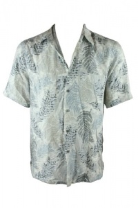 Tasso Elba Mens Abstract Leaf Silk Linen Short Sleeve Shirt Tasso Elba Mens Abstract Leaf Silk Linen Short Sleeve Shirt
