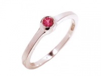 Sterling Silver Pink Sapphire Stacking Rings Size 6.25 Ct.tw 0.30