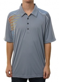 Adidas Men's Clima Cool Shirt Sleeve Golfing Polo Shirt Graphic Gray