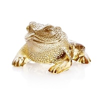 Hop to it. Forget the prince - Lalique's lustrous, gold toad is exquisitely detailed and positively charming. Hop to it. Forget the prince - Lalique's lustrous, gold toad is exquisitely detailed and positively charming.